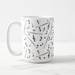 Flux Music Note Pattern Koffiemok