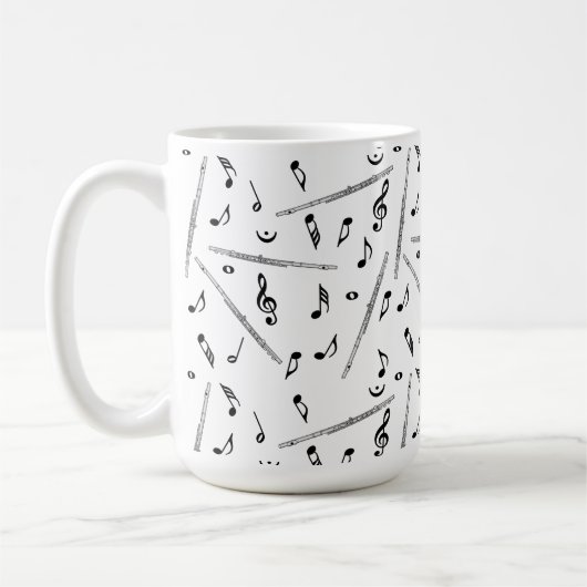 Flux Music Note Pattern Koffiemok (Links)