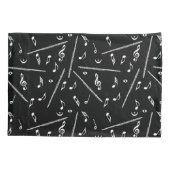 Flux Music Note Pattern Kussensloop (Achterkant-Links)