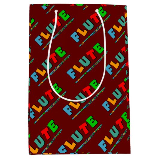 Flux Music Note Pattern Medium Cadeauzakje (Voorkant)