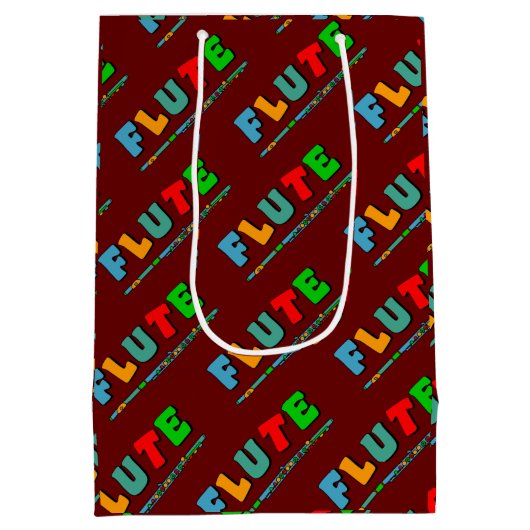Flux Music Note Pattern Medium Cadeauzakje (Achterkant)