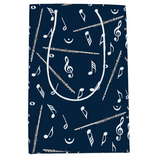 Flux Music Note Pattern Medium Cadeauzakje (Voorkant)