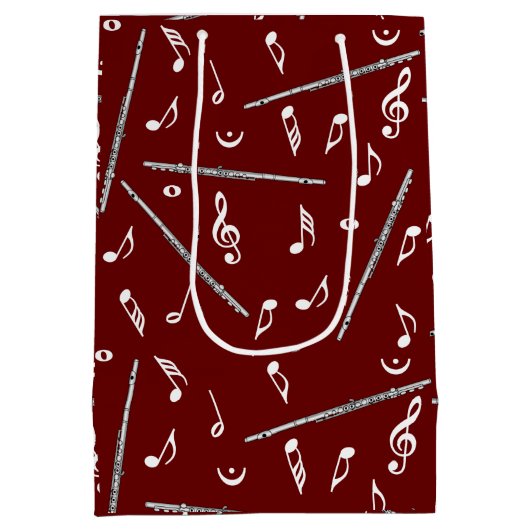 Flux Music Note Pattern Medium Cadeauzakje (Achterkant)