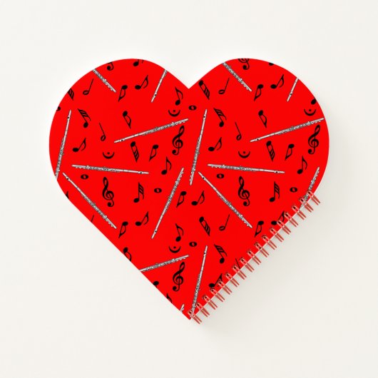 Flux Music Note Pattern Notitieboek (Achterkant)