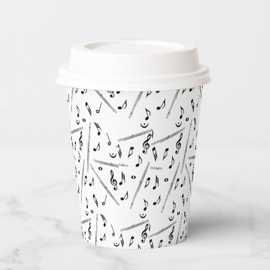Flux Music Note Pattern Papieren Bekers (Links)