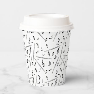 Flux Music Note Pattern Papieren Bekers
