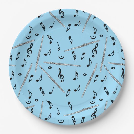 Flux Music Note Pattern Papieren Bordje (Voorkant)