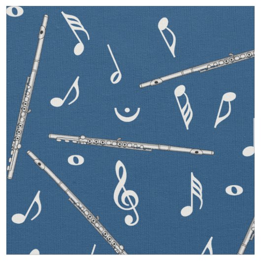 Flux Music Note Pattern Stof (Close Up)