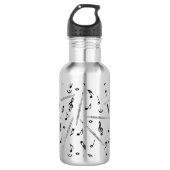 Flux Music Note Pattern Waterfles (Voorkant)