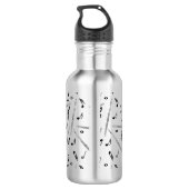 Flux Music Note Pattern Waterfles (Achterkant)