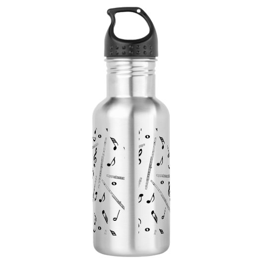 Flux Music Note Pattern Waterfles (Achterkant)