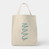 Flux Swirl Canvas Canvas tas - Blauwgroen (Achterkant)