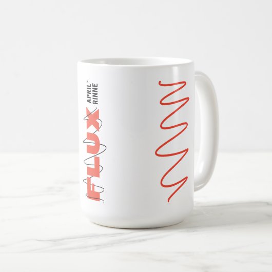 "Flux Swirl" koffie Mok (Voorkant rechts)