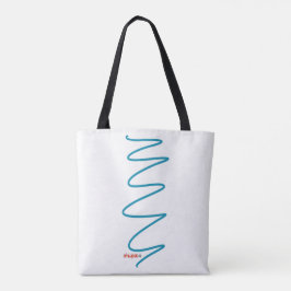 Flux Swirl Witte Canvas tas - Blauwgroen