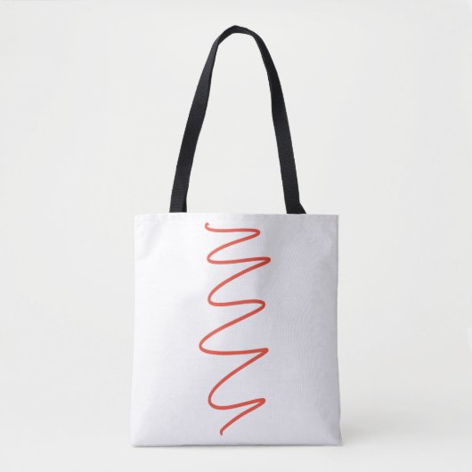 Flux Swirl Witte Canvas tas - Rood (Voorkant)