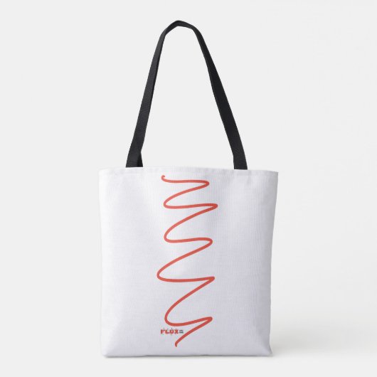 Flux Swirl Witte Canvas tas - Rood (Achterkant)