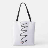 Flux Swirl Witte Canvas tas - Zwart (Achterkant)