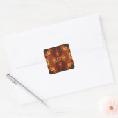 Fluxicon Abstracte Fractal Art Vierkante Sticker (Envelop)