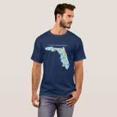 FLVS, Florida T-Shirt (marine) (Voorkant volledig)
