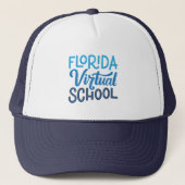 FLVS Handlettering Trucker Hat, Marine Pet (Voorkant)