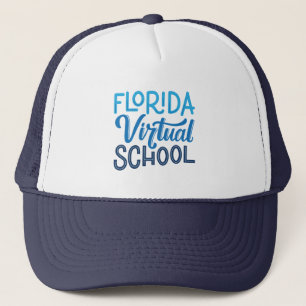 FLVS Handlettering Trucker Hat, Marine Pet