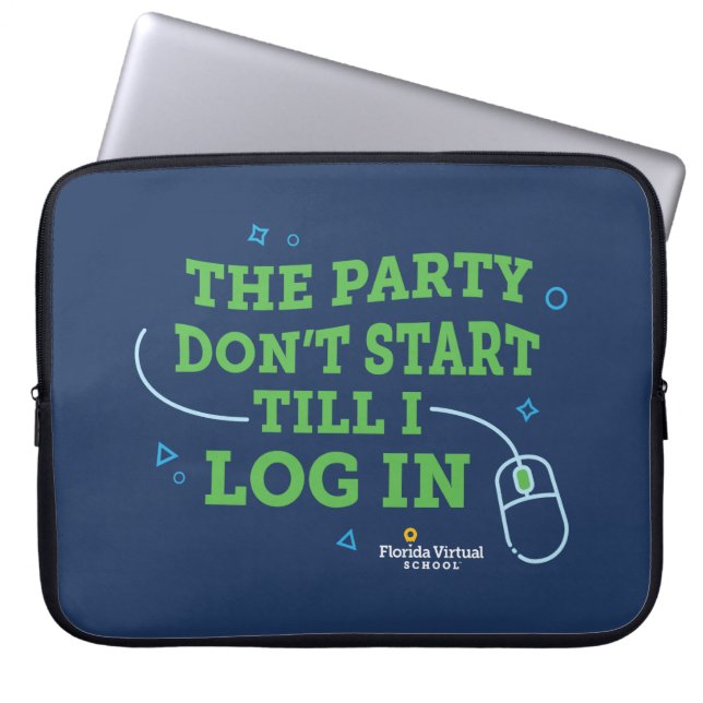 FLVS Het feest begint niet  Laptop Sleeve (Voorkant)