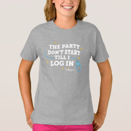 FLVS Het feest begint pas als ik inlog, Grey T-shirt