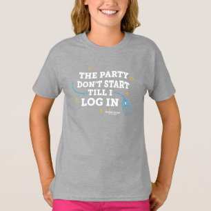 FLVS Het feest begint pas als ik inlog, Grey T-shirt