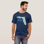 FLVS Proud Teacher, Florida T-Shirt (marine) (Voorkant volledig)