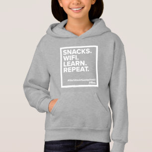 FLVS-snacks. WiFi. Leer. Herhaal. Gray Hoodie