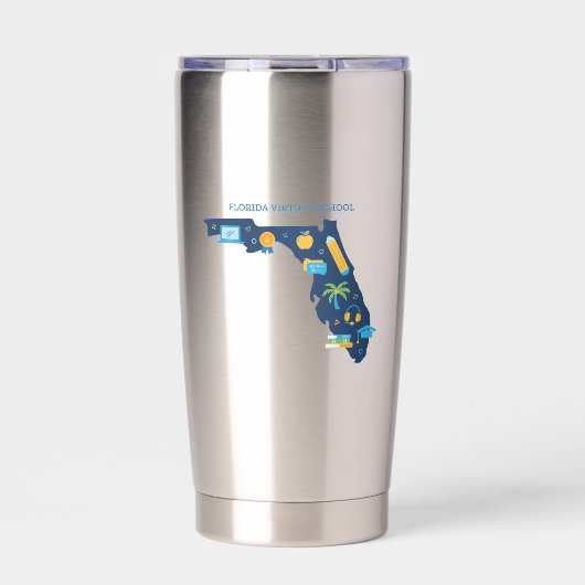FLVS Staat Florida Tumbler Geïsoleerde Drinkbeker (Voorkant)