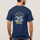 FLVS Superheld + 25e Jubileum, marine T-shirt (Achterkant)