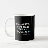 Flvs The Party Dont Start Till I Log In Gray  Koffiemok (Links)
