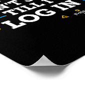 Flvs The Party Dont Start Till I Log In Royal  Poster (Hoek)