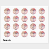 Fly agaric babyshower bedankt ronde sticker (Vel)