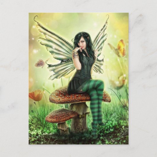 Fly agaric Fairy Briefkaart (Voorkant)