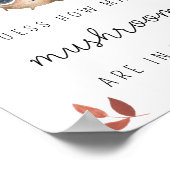 Fly agaric - Hoeveel paddenstoelen baby shower spe Poster (Hoek)