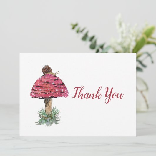Fly Agaric Mushroom Bedankkaart (Staand voorkant)