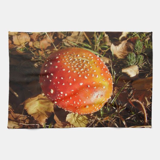 Fly Agaric Mushroom Tea Towel Theedoek (Horizontaal)