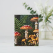 Fly Agaric Mushrooms Forest Botanical Briefkaart (Staand voorkant)