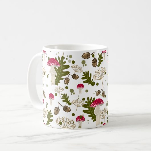 Fly Agaric & Oak - paddenstoel Mok (Voorkant links)