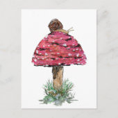Fly Agaric Toadstool en Slak Briefkaart (Voorkant)