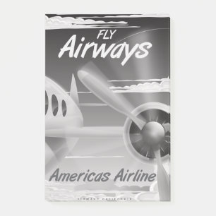 Fly Airways vintage reisbureau poster. Post-it® Notes