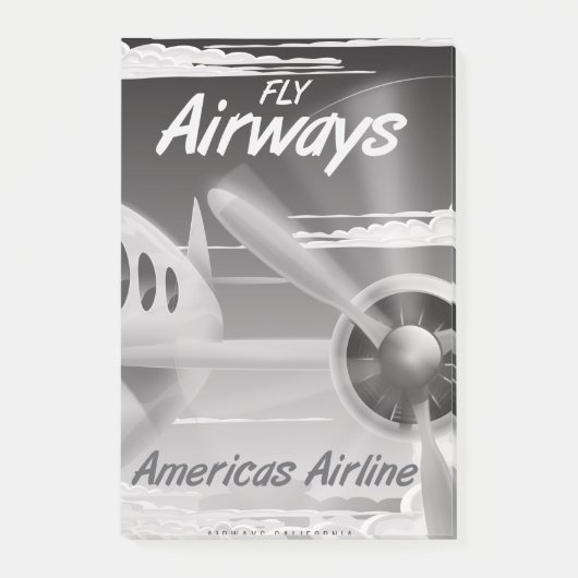 Fly Airways vintage reisbureau poster. Post-it® Notes (Voorkant)