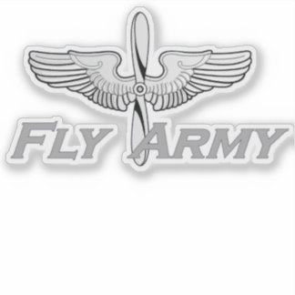 Fly Army Grey Sticker