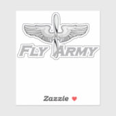 Fly Army Grey Sticker (Vel)