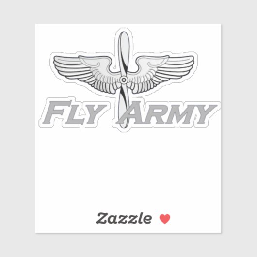 Fly Army Grey Sticker (Vel)