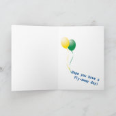 Fly-Away Ballonbundel Gelukkige Verjaardag Kaart (Binnen)