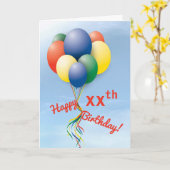 Fly-Away Ballonbundel Gelukkige Verjaardag Kaart (Gele Bloem)