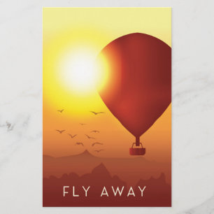 Fly Away Hot Luchtballonavond Briefpapier